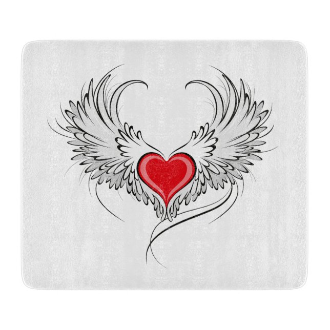 Planche À Découper Red Angel Coeur avec ailes (Devant)