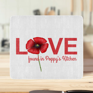Planche À Découper Red Poppy Love Trouvé dans votre table de découpe 
