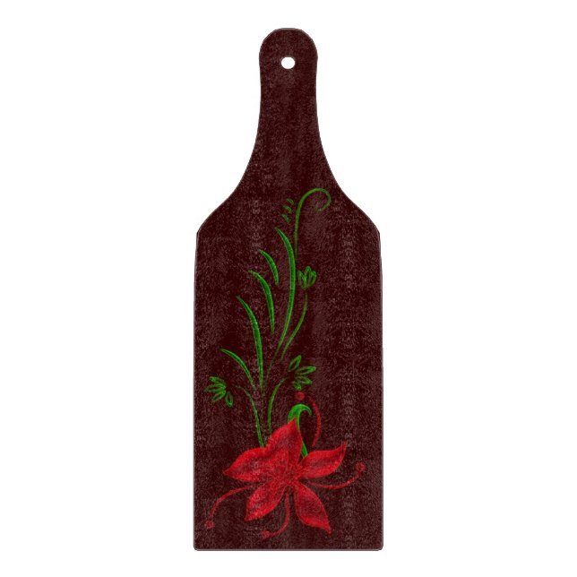 Planche À Découper Red Star Gazer Lily Cutting Board (Devant)