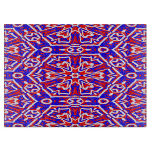 Planche À Découper Red, White and Blue Geometrics