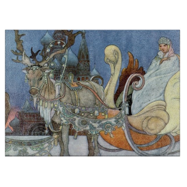 Planche À Découper Reine des neiges Russe Princesse Reindeer (Devant)