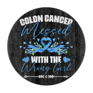 Planche À Découper Rescapée du cancer du côlon Ruban Bleu Fille