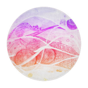 Planche À Découper Résumé moderne Planètes noires et roses Espace