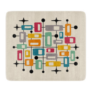 Planche À Découper Retro Mid-Century Moderne Abstrait