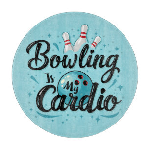 Planche À Découper Retro Neon "Bowling Is My Cardio" Funny Bowling