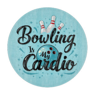 Planche À Découper Rétro Néon "Le Bowling Est Mon Cardio" Bowling Drô
