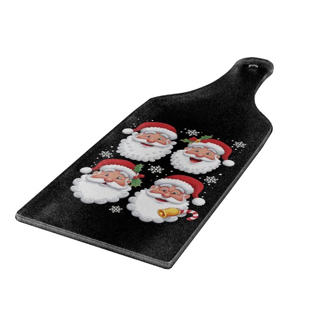 Planche À Découper Retro Père Noël Christma Cadeau Famille de jumelag (Coin)