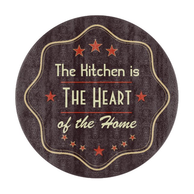 Planche À Découper Retro Text Kitchen Quote (Devant)