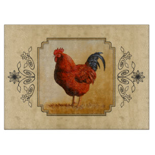 Planche À Découper Rhode Island Red Rooster Yellow Arrière - plan