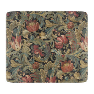 Planche À Découper Riche brocart de tapisserie florale antique victor