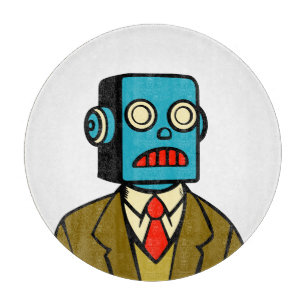 Planche À Découper Robot bleu