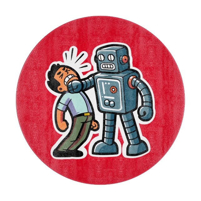 Planche À Découper Robot en colère (Devant)