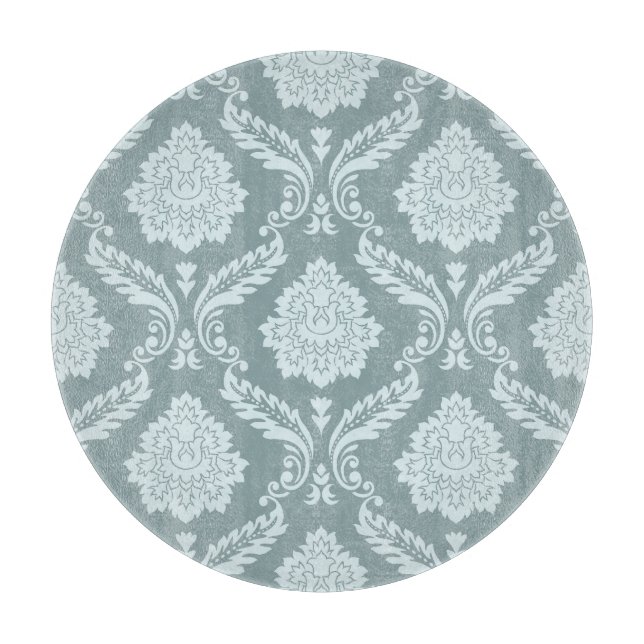 Planche À Découper Rococo Damask Pattern Duck Egg Blue+Teal (Devant)