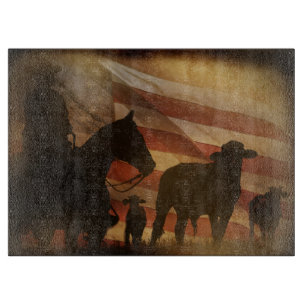 Planche À Découper Rodéo rustique Cowboy