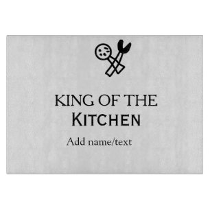 Planche À Découper Roi du chef de cuisine ajouter un nom couronne ha
