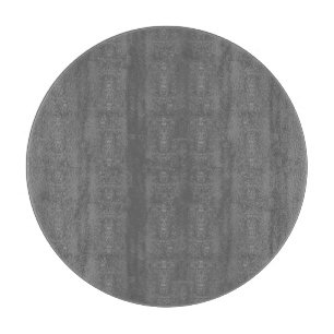 Planche à découper ronde en verre Gris foncé