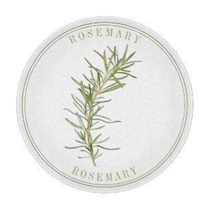 PLANCHE À DÉCOUPER RONDE EN VERRE ROSEMARIN FRAIS