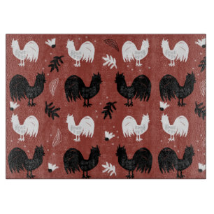 Planche À Découper Roosters rustique Motif de ferme