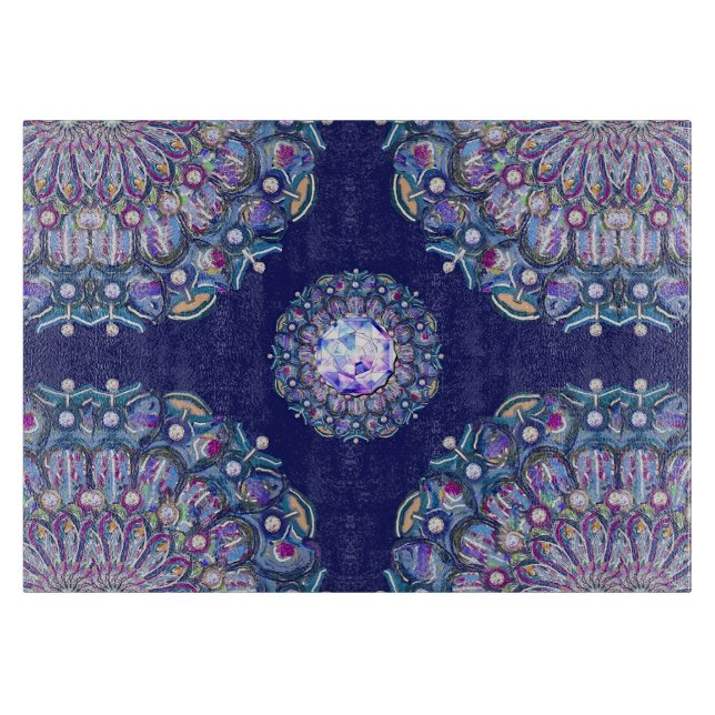 Planche À Découper Rosace bleue (Devant)