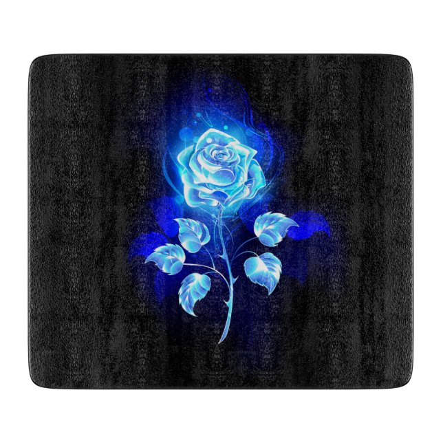 Planche À Découper Rose bleu brûlant (Devant)