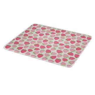Planche À Découper Rose Féminin Fraise Mignon et Fruité 