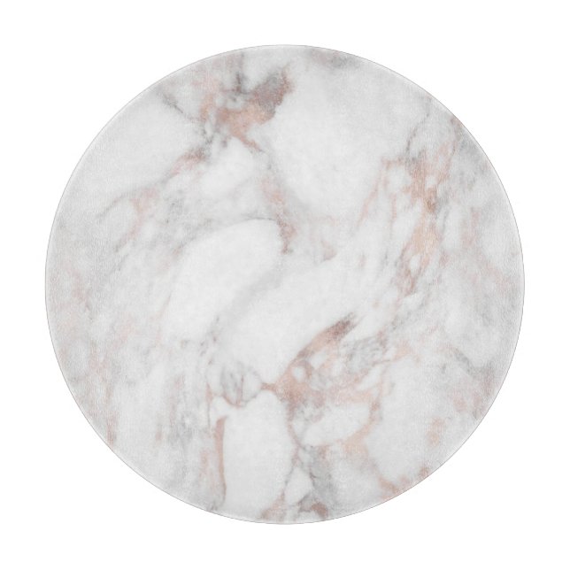 Planche À Découper Rose Gold Marbre blanc Modèle tendance élégant (Devant)