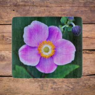 Planche à découper rose japonais anémone