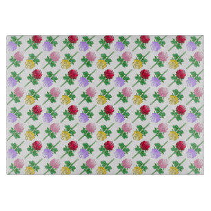 Planche À Découper Roses colorées dans un beau motif
