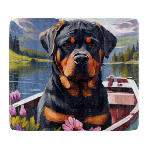 Planche À Découper Rottweiler sur une pédale : une aventure Pittoresq