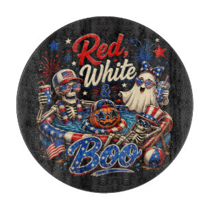 Planche À Découper Rouge Blanc Et Boo Patriotique 4 Juillet