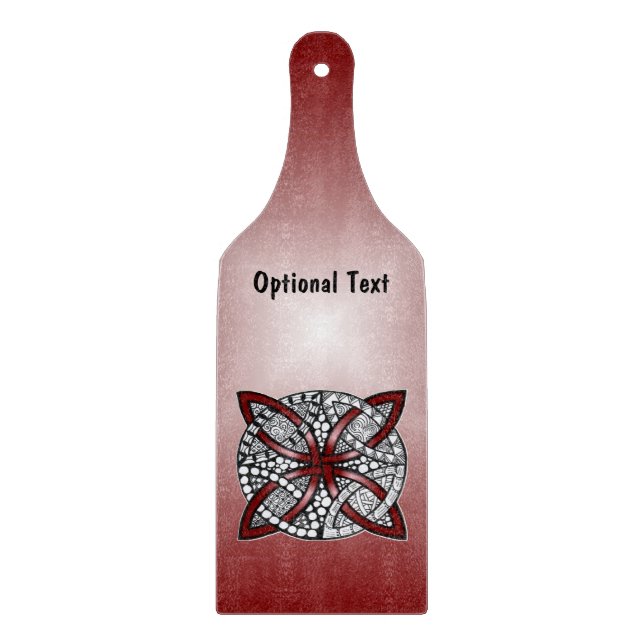 Planche À Découper Rouge Celtique noeud original (Devant)