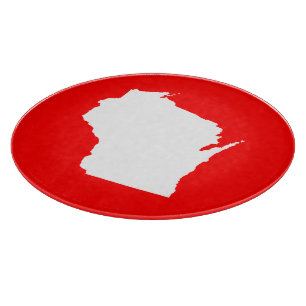 Planche À Découper Rouge et Blanc Wisconsin