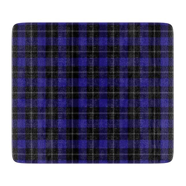 Planche À Découper Royal Blue Black Plaid (Devant)