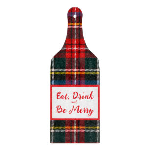 Planche À Découper Royal Stewart Manger Boire Se Réjouir Xmas Plaid