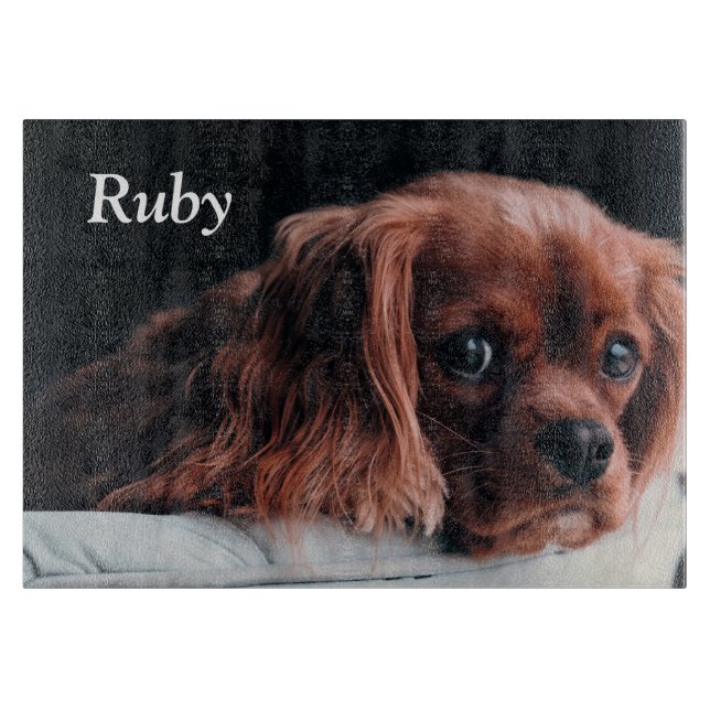 Planche À Découper Ruby Cavalier King Charles Spaniel Chien Chien Chi (Devant)
