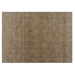 Planche À Découper Rustique Burlap Nature Motif Cutting Board