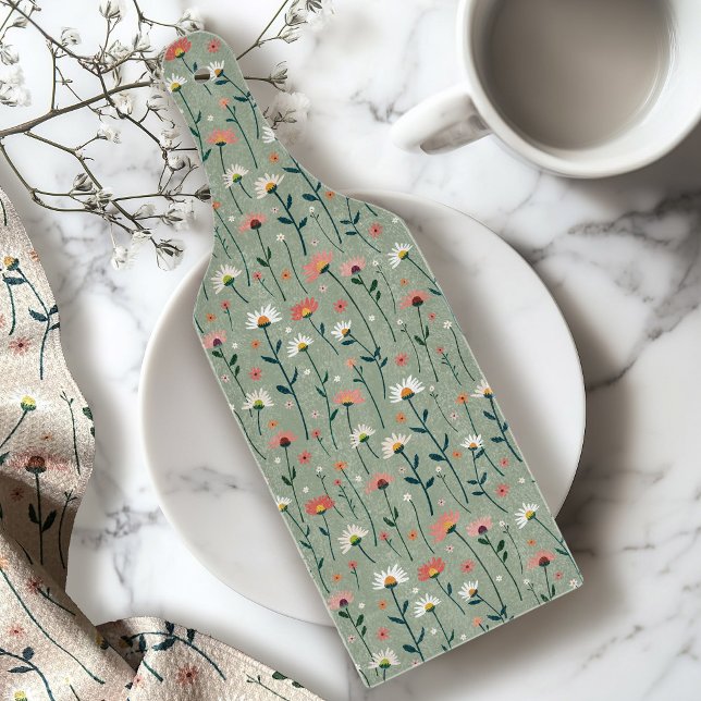 Planche À Découper Sage Green Moderne Boho Fleur sauvage Coupe (Créateur téléchargé)