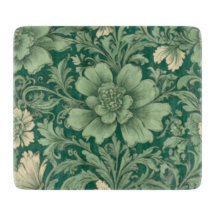 Planche À Découper Sage Vert Vintage motif floral