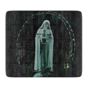 Planche À Découper Sainte Mère Marie et Bébé Jésus chrétien