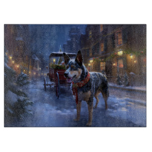 Planche À Découper Saison de Noël des bovins australiens