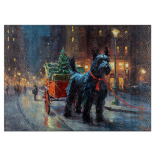 Planche À Découper Saison de Noël du Terrier écossais