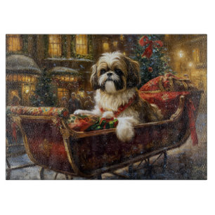 Planche À Découper Saison de Noël Shih Tzu