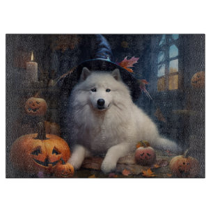 Planche À Découper Samoyèdes Citrouilles Halloween Épouvantable
