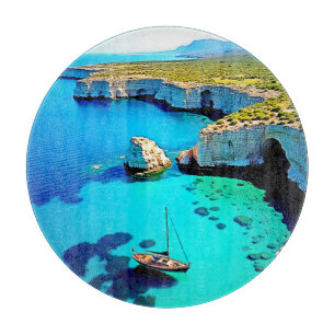 Planche À Découper Sanctuaire de falaise pour voilier Art
