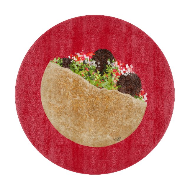 Planche À Découper Sandwich KiniArt Falafel (Devant)