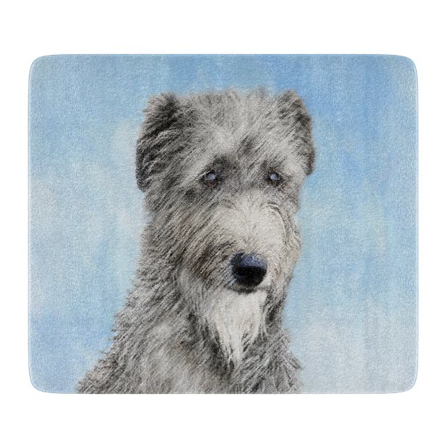 Planche À Découper Scottish Deerhound Peinture - Cute Original Chien  (Devant)