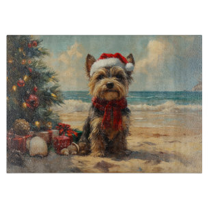 Planche À Découper Scottish Terrier Dog Christmas Vintage Beach