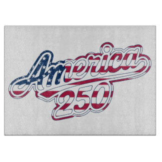Planche À Découper Script Drapeau Semiquincentenaire America 250