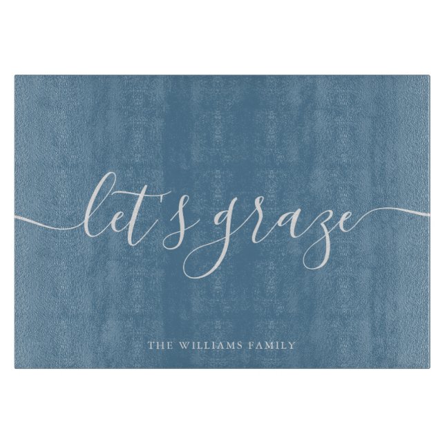 Planche À Découper Script moderne Charcuterie Table de pâturage famil (Devant)