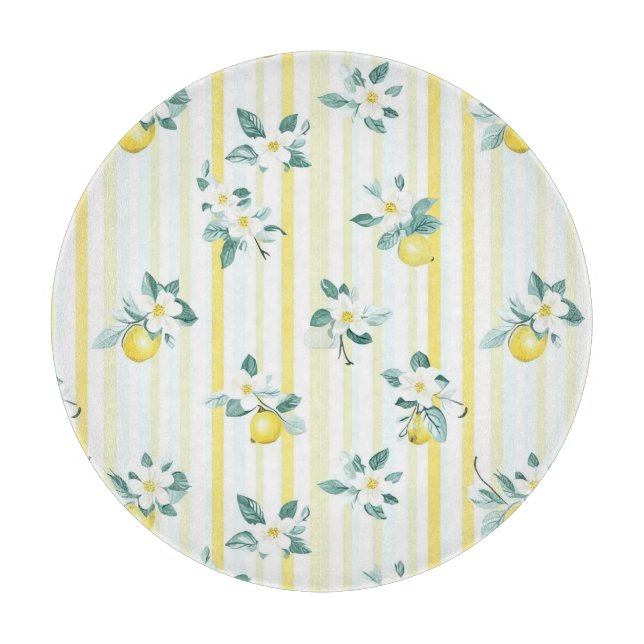 Planche À Découper Shabby Chic Lemon Floral Series Design #12 (Devant)